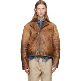 Polo Ralph Lauren Polo Ralph Lauren Brown Leather Moto Jacket