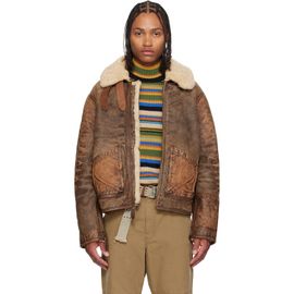 Polo Ralph Lauren Polo Ralph Lauren Brown Shearling Bomber Jacket