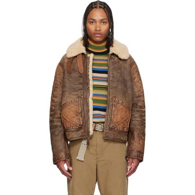 Polo Ralph Lauren Polo Ralph Lauren Brown Shearling Bomber Jacket