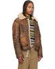 Polo Ralph Lauren Polo Ralph Lauren Brown Shearling Bomber Jacket - 2
