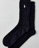 Polo Ralph Lauren Polo Ralph Lauren Cable-Knit Cotton-Blend Socks in Black, Women's at Urban Outfitters - 1