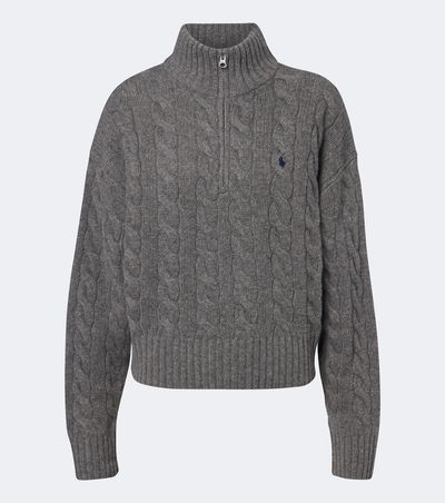 Polo Ralph Lauren Polo Ralph Lauren Cable-knit wool-blend half-zip sweater