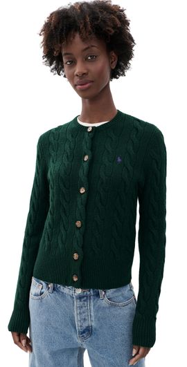 Polo Ralph Lauren Polo Ralph Lauren Cable Knit Cardigan College Green