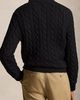 Polo Ralph Lauren Polo Ralph Lauren Cable Knit Cotton Half-Zip Sweater in Black, Men's at Urban Outfitters - 3