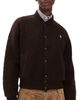 Polo Ralph Lauren Polo Ralph Lauren Cable Knit Wool Cashmere Bomber Jacket Walnut Brown Melange - 1
