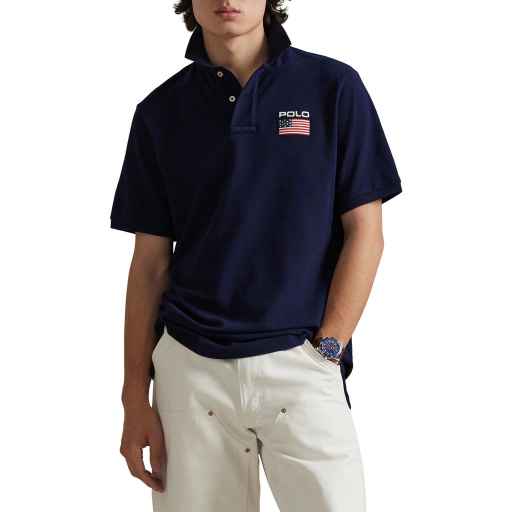 Polo Ralph Lauren - Classic Fit Flag Embroidered Piqué Polo