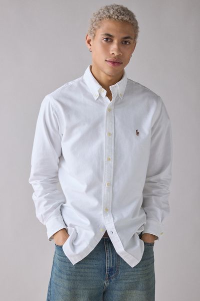 Polo Ralph Lauren Polo Ralph Lauren Classic Oxford Shirt in White, Men's at Urban Outfitters