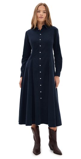 Polo Ralph Lauren Polo Ralph Lauren Corduroy Collared Dress Navy