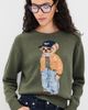 Polo Ralph Lauren Polo Ralph Lauren Cotton Bear Long Sleeve Crew Neck Pullover Marled Olive - 2