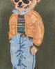 Polo Ralph Lauren Polo Ralph Lauren Cotton Bear Long Sleeve Crew Neck Pullover Marled Olive - 6