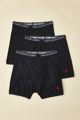 Polo Ralph Lauren Polo Ralph Lauren Cotton Boxer Briefs 3-Pack in Black, Men's at Urban Outfitters