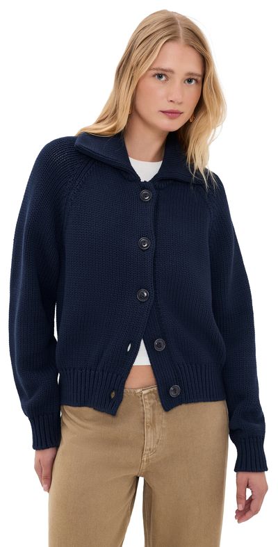 Polo Ralph Lauren Polo Ralph Lauren Cotton Long Sleeve Collared Cardigan Cruise Navy