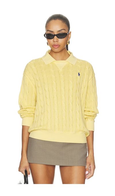 Polo Ralph Lauren Polo Ralph Lauren Cotton Long Sleeve Polo Knit Collar Polo