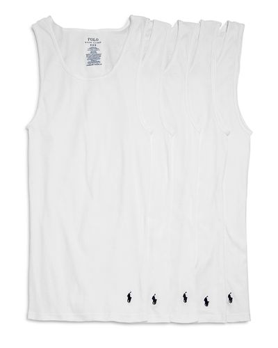 Polo Ralph Lauren Polo Ralph Lauren Cotton Ribbed Classic Fit Tanks, Pack of 5