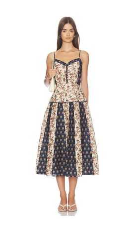 Polo Ralph Lauren Polo Ralph Lauren Cotton Silk V-neck Sleeveless A Line Dresses