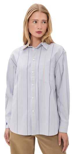 Polo Ralph Lauren Polo Ralph Lauren Cotton Striped Button Down Shirt 2026 Lt Bl/Crm