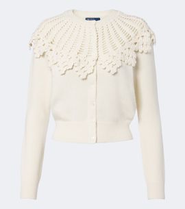 Polo Ralph Lauren Polo Ralph Lauren Crochet-trimmed wool and alpaca cardigan