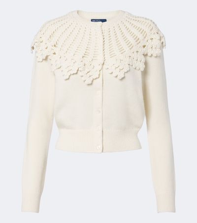 Polo Ralph Lauren Polo Ralph Lauren Crochet-trimmed wool and alpaca cardigan