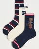 Polo Ralph Lauren Polo Ralph Lauren Fall Bear Socks 3-Pack Navy One - 2