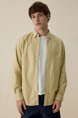 Polo Ralph Lauren Polo Ralph Lauren Garment Dyed Oxford Shirt Top in Dune Tan, Men's at Urban Outfitters