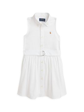 Polo Ralph Lauren Polo Ralph Lauren Girl's Little Girl's & Girl's Classic Oxford Sleeveless Shirtdress