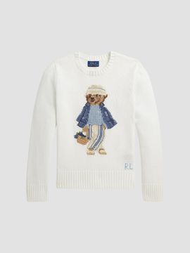 Polo Ralph Lauren Polo Ralph Lauren Girl's Little Girl's & Girl's Polo Bear Cotton Sweater