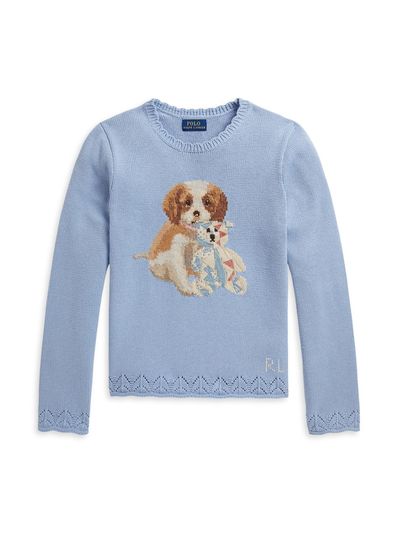 Polo Ralph Lauren Polo Ralph Lauren Girl's Little Girl's & Girl's Scallop-Trim Cotton Sweater