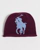 Polo Ralph Lauren Polo Ralph Lauren Graphic Polo Pony Beanie Wine/Blue One - 2