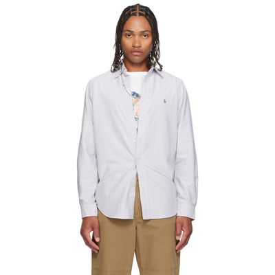 Polo Ralph Lauren Polo Ralph Lauren Gray & White Striped Oxford Shirt