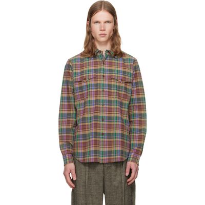 Polo Ralph Lauren Polo Ralph Lauren Green & Brown Bleeding Madras Sport Shirt
