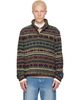 Polo Ralph Lauren Polo Ralph Lauren Green Patterned Fleece Sweater - 1