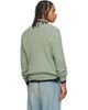Polo Ralph Lauren Polo Ralph Lauren Green 'The Iconic Cable-Knit' Cashmere Sweater - 3
