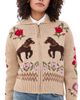 Polo Ralph Lauren Polo Ralph Lauren Intarsia Knit Cotton Wool Shawl Cardigan Light Beige - 1