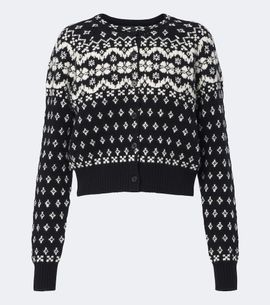 Polo Ralph Lauren Polo Ralph Lauren Jacquard wool, cotton, and alpaca cardigan
