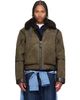 Polo Ralph Lauren Polo Ralph Lauren Khaki Shearling Flight Jacket - 1