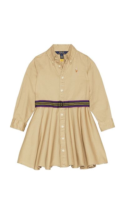 Polo Ralph Lauren Polo Ralph Lauren Kids Belted Cotton Chino Shirtdress