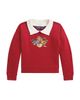 Polo Ralph Lauren Polo Ralph Lauren Kids Fleece Floral Printed Ruffle Collared Sweatshirt - 1