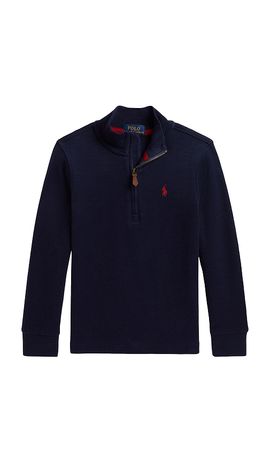 Polo Ralph Lauren Polo Ralph Lauren Kids Long Sleeve Estate Rib Mock Neck Half Zip Pullover