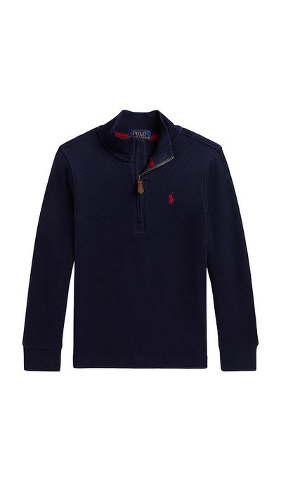 Polo Ralph Lauren Polo Ralph Lauren Kids Long Sleeve Estate Rib Mock Neck Half Zip Pullover