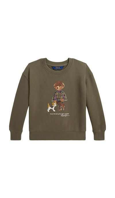 Polo Ralph Lauren Polo Ralph Lauren Kids Long Sleeve Magic Fleece Novelty Bear Crew Neck Sweatshirt