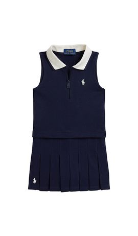 Polo Ralph Lauren Polo Ralph Lauren Kids Polo 2 Piece Set Tank With Pleated Skirt