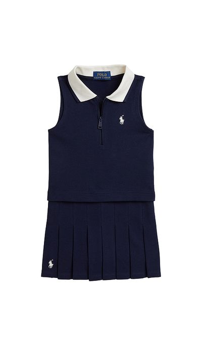 Polo Ralph Lauren Polo Ralph Lauren Kids Polo 2 Piece Set Tank With Pleated Skirt