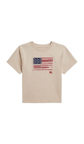 Polo Ralph Lauren Polo Ralph Lauren Kids Short Sleeve Jersey Knit Flag Crewneck T-shirt