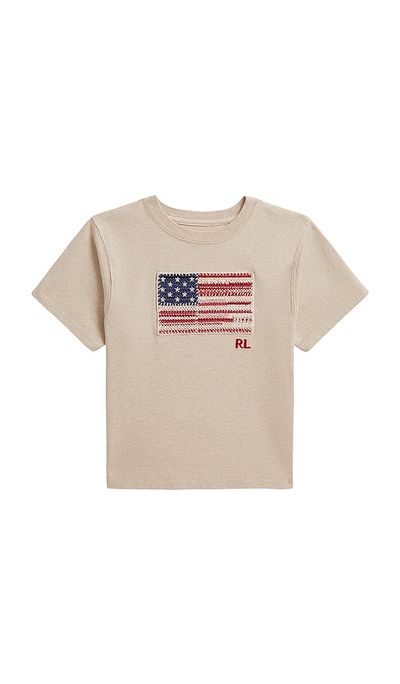 Polo Ralph Lauren Polo Ralph Lauren Kids Short Sleeve Jersey Knit Flag Crewneck T-shirt