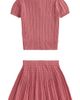 Polo Ralph Lauren Polo Ralph Lauren Kids Two Piece Set Short-sleeve Cotton Cable-knit Collared Shirt With Matching Skirt - 2