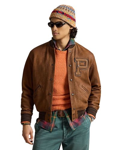Polo Ralph Lauren Polo Ralph Lauren Leather Letter Varsity Jacket