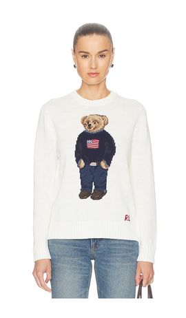 Polo Ralph Lauren Polo Ralph Lauren Linen Bear Sweater Long Sleeve Pullover