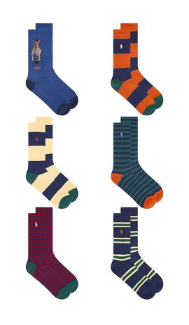 Polo Ralph Lauren Polo Ralph Lauren Litchfield Bear Socks 6-Pack