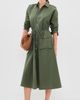 Polo Ralph Lauren Polo Ralph Lauren Long Sleeve Collared Shirt Dress Dense Olive - 2