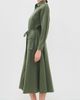 Polo Ralph Lauren Polo Ralph Lauren Long Sleeve Collared Shirt Dress Dense Olive - 4